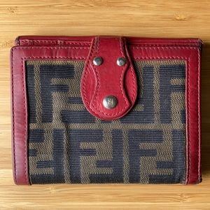 *SOLD* Red Fendi Zucca Wallet